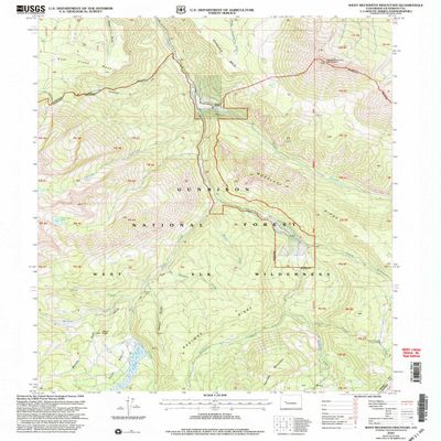 YellowMaps West Beckwith Mountain CO topo map, 1:24000 Scale, 7.5 X 7.5 Minute, Historical, 2001, Updated 2004, 26.8 x 22.1 in - Polypropylene