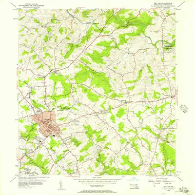 YellowMaps Bel Air MD topo map, 1:24000 Scale, 7.5 X 7.5 Minute, Historical, 1956, Updated 1957, 26.8 x 21.9 in - Tyvek