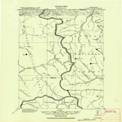 YellowMaps Slate Pass WA topo map, 1:125000 Scale, 30 X 30 Minute, Historical, 1920, 21.6 x 16.8 in - Polypropylene