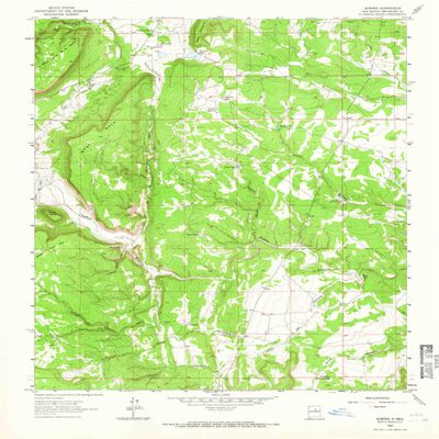 YellowMaps Aurora NM topo map, 1:24000 Scale, 7.5 X 7.5 Minute, Historical, 1963, Updated 1966, 27 x 22.1 in - Tyvek