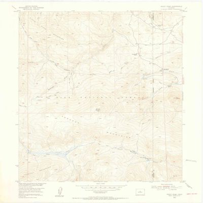 YellowMaps Windy Peak CO topo map, 1:24000 Scale, 7.5 X 7.5 Minute, Historical, 1954, Updated 1955, 27.2 x 22 in - Polypropylene