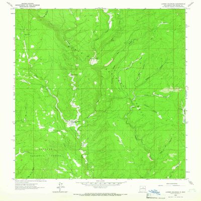 YellowMaps Lower Colonias NM topo map, 1:24000 Scale, 7.5 X 7.5 Minute, Historical, 1961, Updated 1966, 26.9 x 22 in - Polypropylene