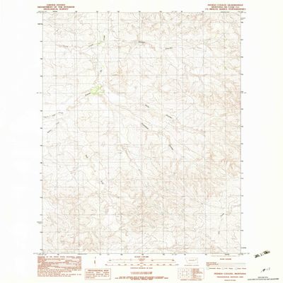 YellowMaps Pedigo Coulee MT topo map, 1:24000 Scale, 7.5 X 7.5 Minute, Historical, 1983, Updated 1983, 26.9 x 22.1 in - Polypropylene