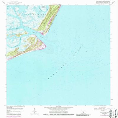 YellowMaps Fripps Inlet SC topo map, 1:24000 Scale, 7.5 X 7.5 Minute, Historical, 1958, Updated 1987, 26.8 x 22 in - Polypropylene