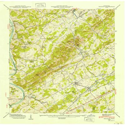 Meadow TN topo map, 1:24000 Scale, 7.5 X 7.5 Minute, Historical, 1940, 27.4 x 22 in - Tyvek