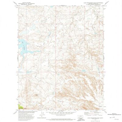 YellowMaps Lake Seventeen East MT topo map, 1:24000 Scale, 7.5 X 7.5 Minute, Historical, 1971, Updated 1974, 27 x 22.2 in - Polypropylene