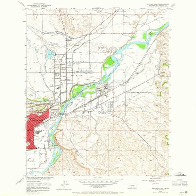YellowMaps Billings East MT topo map, 1:24000 Scale, 7.5 X 7.5 Minute, Historical, 1956, Updated 1965, 26.9 x 22 in - Polypropylene