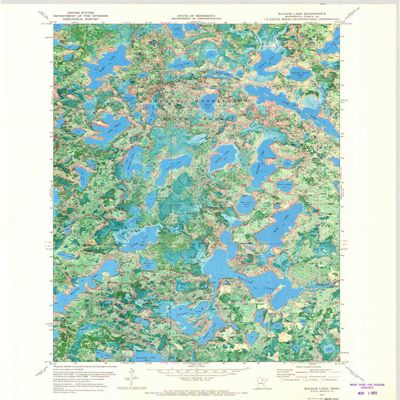 YellowMaps Balsam Lake MN topo map, 1:24000 Scale, 7.5 X 7.5 Minute, Historical, 1971, Updated 1973, 27 x 21.5 in - Polypropylene