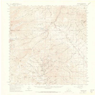 YellowMaps Bonanza CO topo map, 1:62500 Scale, 15 X 15 Minute, Historical, 1959, Updated 1965, 21.2 x 17 in - Tyvek