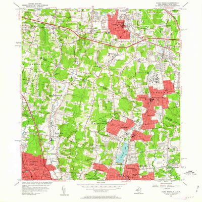 YellowMaps Park Ridge NJ topo map, 1:24000 Scale, 7.5 X 7.5 Minute, Historical, 1955, Updated 1963, 27 x 22 in - Polypropylene