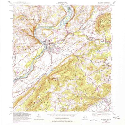 YellowMaps Belvidere NJ topo map, 1:24000 Scale, 7.5 X 7.5 Minute, Historical, 1955, Updated 1979, 26.9 x 22.1 in - Tyvek