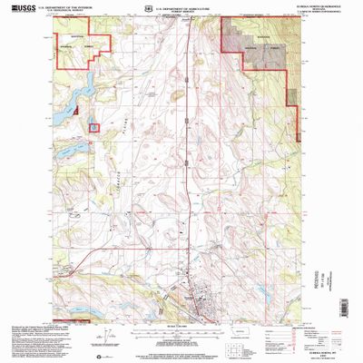 YellowMaps Eureka North MT topo map, 1:24000 Scale, 7.5 X 7.5 Minute, Historical, 1997, Updated 2000, 27.2 x 22.2 in - Polypropylene