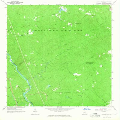YellowMaps Dames Ferry GA topo map, 1:24000 Scale, 7.5 X 7.5 Minute, Historical, 1964, Updated 1965, 26.9 x 22 in - Polypropylene