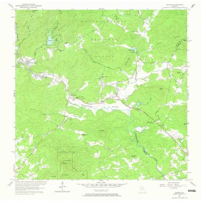 YellowMaps Helen GA topo map, 1:24000 Scale, 7.5 X 7.5 Minute, Historical, 1957, Updated 1983, 27 x 22 in - Polypropylene