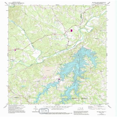 Belews Lake NC topo map, 1:24000 Scale, 7.5 X 7.5 Minute, Historical, 1971, Updated 1994, 26.9 x 21.9 in - Tyvek