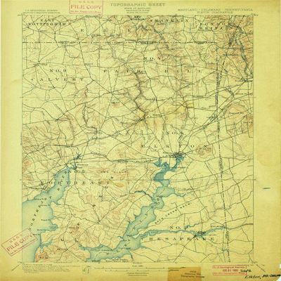 YellowMaps Elkton MD topo map, 1:62500 Scale, 15 X 15 Minute, Historical, 1900, 19.9 x 16.5 in - Polypropylene