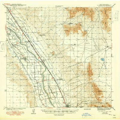 YellowMaps La Mesa NM topo map, 1:62500 Scale, 15 X 15 Minute, Historical, 1943, Updated 1949, 21 x 17 in - Polypropylene