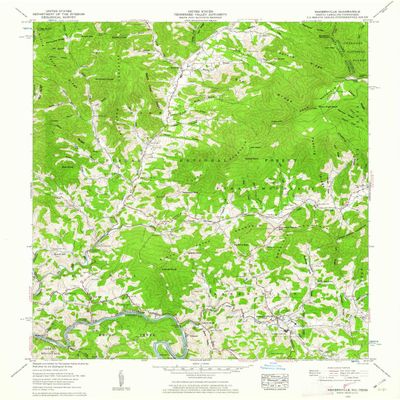 YellowMaps Bakersville NC topo map, 1:24000 Scale, 7.5 X 7.5 Minute, Historical, 1960, Updated 1969, 27 x 22 in - Polypropylene