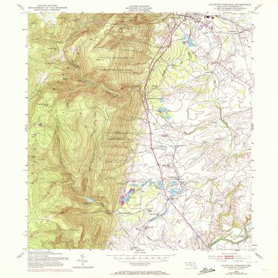 YellowMaps Catoctin Furnace MD topo map, 1:24000 Scale, 7.5 X 7.5 Minute, Historical, 1953, Updated 1972, 26.8 x 21.9 in - Tyvek