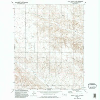 YellowMaps South of Four Buttes MT topo map, 1:24000 Scale, 7.5 X 7.5 Minute, Historical, 1973, Updated 1995, 27.1 x 22.2 in - Polypropylene