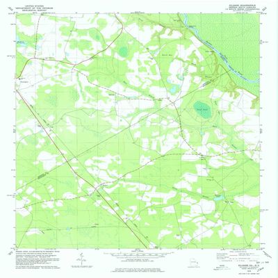 YellowMaps Kildare GA topo map, 1:24000 Scale, 7.5 X 7.5 Minute, Historical, 1978, Updated 1978, 26.9 x 22 in - Polypropylene