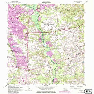 YellowMaps Bowie MD topo map, 1:24000 Scale, 7.5 X 7.5 Minute, Historical, 1957, Updated 1993, 26.6 x 21.8 in - Tyvek