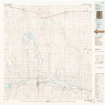 YellowMaps Lamar CO topo map, 1:100000 Scale, 30 X 60 Minute, Historical, 1988, Updated 1988, 24.6 x 41.5 in - Polypropylene