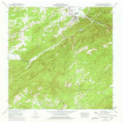 Tellico Plains TN topo map, 1:24000 Scale, 7.5 X 7.5 Minute, Historical, 1957, Updated 1978, 27.3 x 22 in - Polypropylene