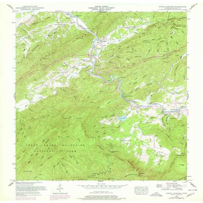 YellowMaps Kinzel Springs TN topo map, 1:24000 Scale, 7.5 X 7.5 Minute, Historical, 1953, Updated 1978, 27.4 x 22 in - Polypropylene