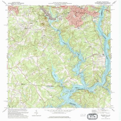 YellowMaps Belmont NC topo map, 1:24000 Scale, 7.5 X 7.5 Minute, Historical, 1973, Updated 1976, 26.9 x 22 in - Tyvek