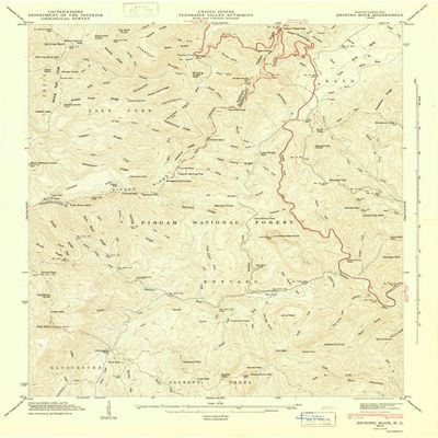 YellowMaps Shining Rock NC topo map, 1:24000 Scale, 7.5 X 7.5 Minute, Historical, 1946, Updated 1947, 26.8 x 21.8 in - Polypropylene