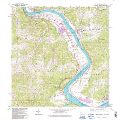 YellowMaps New Haven WV topo map, 1:24000 Scale, 7.5 X 7.5 Minute, Historical, 1994, Updated 1998, 27.3 x 21.9 in - Polypropylene