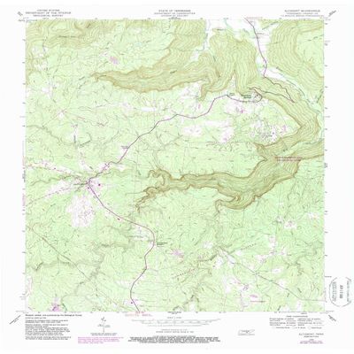 YellowMaps Altamont TN topo map, 1:24000 Scale, 7.5 X 7.5 Minute, Historical, 1956, Updated 1987, 27.5 x 22 in - Tyvek