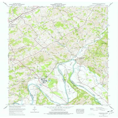 YellowMaps Springvale TN topo map, 1:24000 Scale, 7.5 X 7.5 Minute, Historical, 1961, Updated 1977, 27.4 x 22 in - Tyvek
