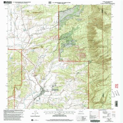 YellowMaps Cuba NM topo map, 1:24000 Scale, 7.5 X 7.5 Minute, Historical, 2002, Updated 2003, 26.9 x 22 in - Polypropylene