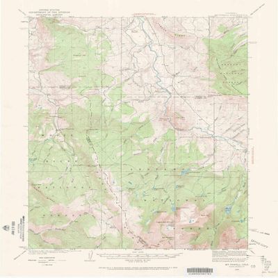 Mount Powell CO topo map, 1:62500 Scale, 15 X 15 Minute, Historical, 1933, Updated 1965, 21 x 17.1 in - Polypropylene
