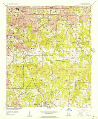YellowMaps Conley GA topo map, 1:24000 Scale, 7.5 X 7.5 Minute, Historical, 1954, Updated 1956, 26.8 x 22 in - Polypropylene
