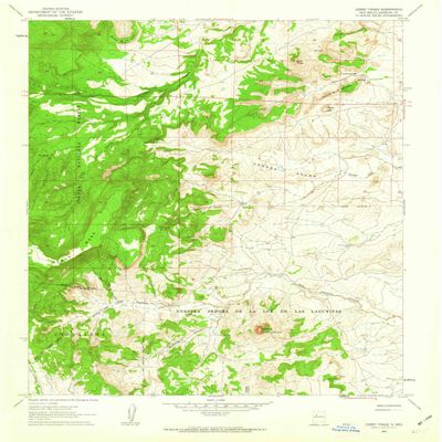 YellowMaps Cerro Tinaja NM topo map, 1:24000 Scale, 7.5 X 7.5 Minute, Historical, 1961, Updated 1963, 26.8 x 22 in - Tyvek