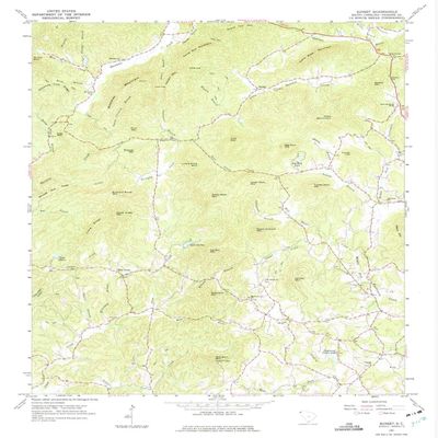 YellowMaps Sunset SC topo map, 1:24000 Scale, 7.5 X 7.5 Minute, Historical, 1961, Updated 1975, 26.8 x 22 in - Polypropylene