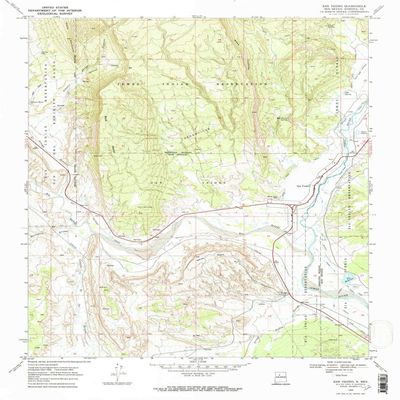 San Ysidro NM topo map, 1:24000 Scale, 7.5 X 7.5 Minute, Historical, 1969, Updated 1973, 26.9 x 21.9 in - Polypropylene
