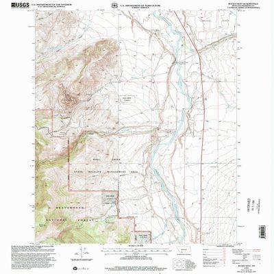 YellowMaps Bucks Nest MT topo map, 1:24000 Scale, 7.5 X 7.5 Minute, Historical, 1997, Updated 2002, 26.8 x 22 in - Polypropylene
