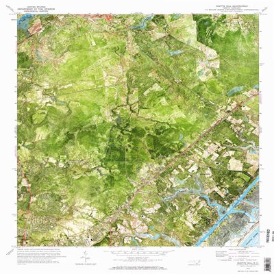 YellowMaps Scotts Hill NC topo map, 1:24000 Scale, 7.5 X 7.5 Minute, Historical, 1970, Updated 1987, 26.9 x 21.4 in - Polypropylene