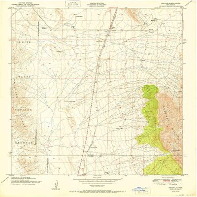 YellowMaps Oscura NM topo map, 1:24000 Scale, 7.5 X 7.5 Minute, Historical, 1950, 26.9 x 22 in - Tyvek