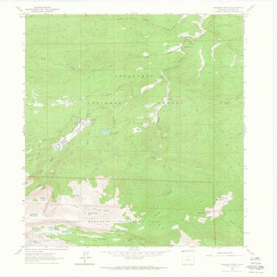 YellowMaps Pingree Park CO topo map, 1:24000 Scale, 7.5 X 7.5 Minute, Historical, 1962, Updated 1964, 27.2 x 22 in - Polypropylene