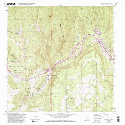 YellowMaps Glorieta NM topo map, 1:24000 Scale, 7.5 X 7.5 Minute, Historical, 1953, Updated 1993, 27 x 22 in - Tyvek