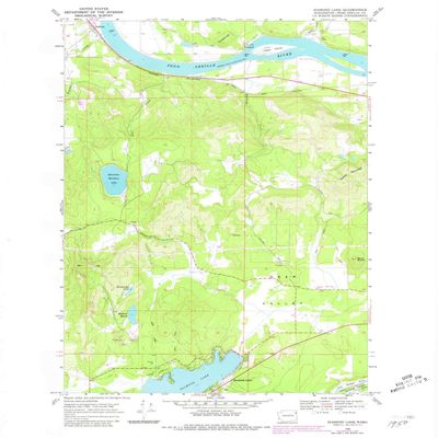 YellowMaps Diamond Lake WA topo map, 1:24000 Scale, 7.5 X 7.5 Minute, Historical, 1968, Updated 1981, 26.9 x 22 in - Polypropylene