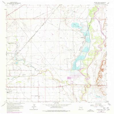YellowMaps Bitter Lake NM topo map, 1:24000 Scale, 7.5 X 7.5 Minute, Historical, 1962, Updated 1977, 26.8 x 21.9 in - Polypropylene