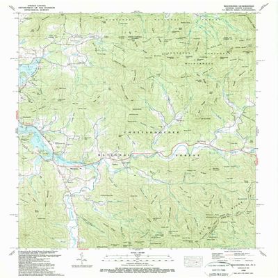 YellowMaps Macedonia GA topo map, 1:24000 Scale, 7.5 X 7.5 Minute, Historical, 1988, Updated 1988, 26.9 x 22 in - Polypropylene