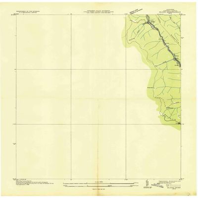 YellowMaps Block TN topo map, 1:24000 Scale, 7.5 X 7.5 Minute, Historical, 1936, 27.3 x 22.1 in - Polypropylene