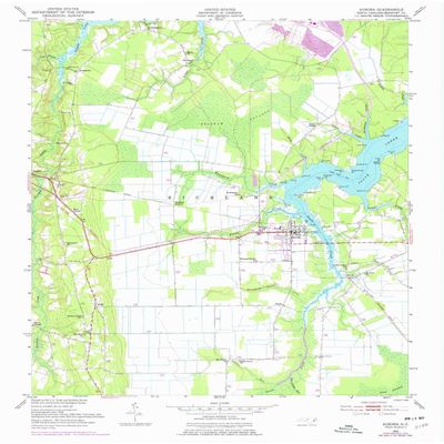 YellowMaps Aurora NC topo map, 1:24000 Scale, 7.5 X 7.5 Minute, Historical, 1950, Updated 1977, 27 x 22 in - Polypropylene
